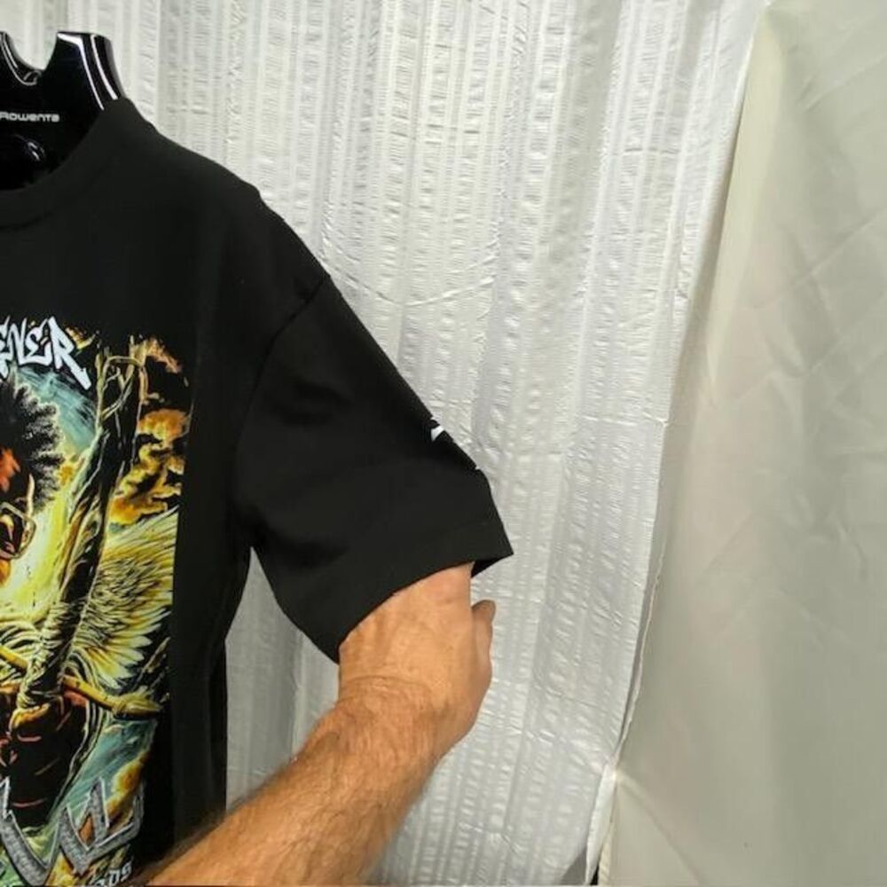 Soleful Threads Mens XL Angel Graphic T Shirt Black Streetwear Oversized Tee - Picture 4 of 12